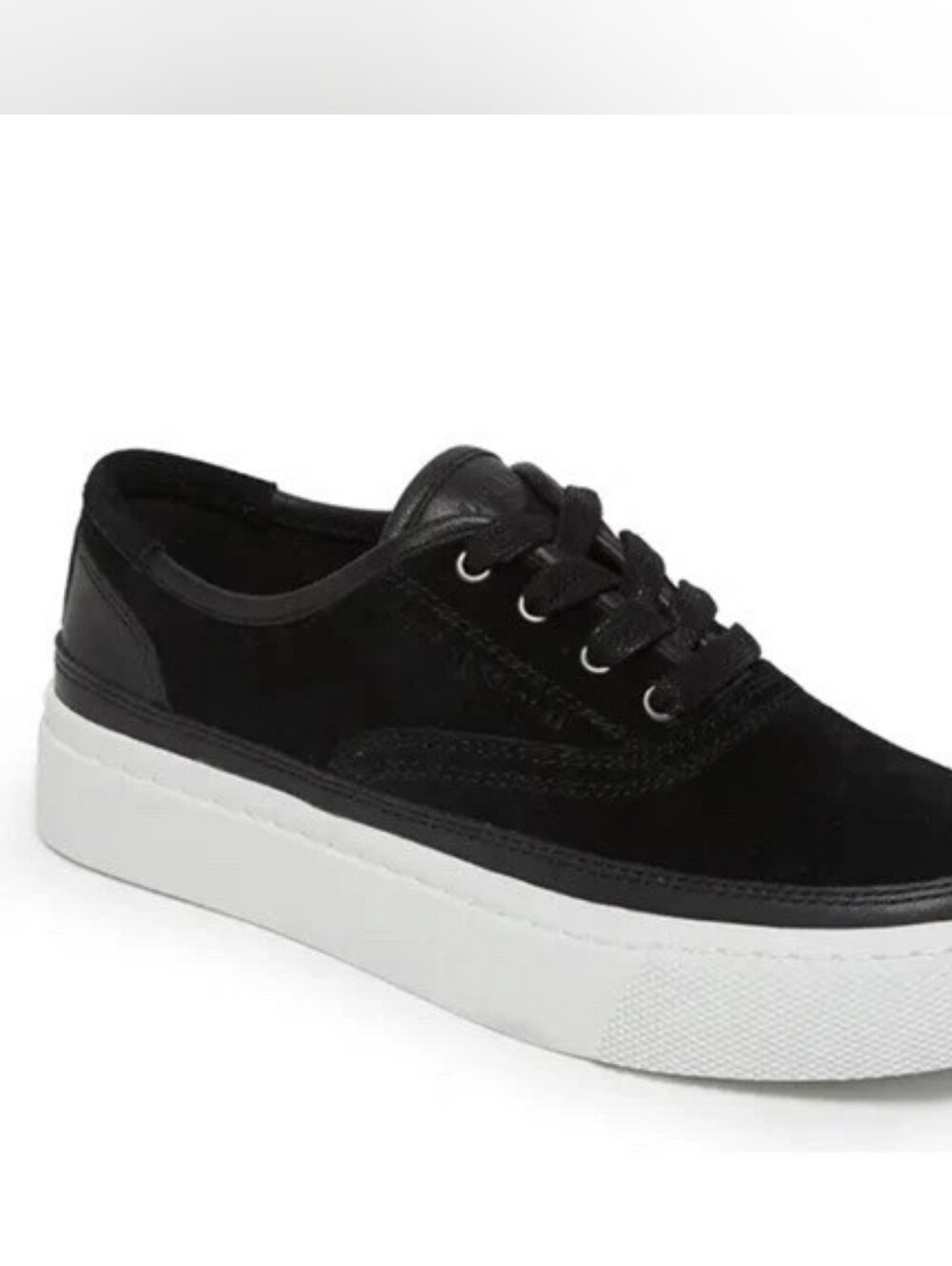 ALLSAINTS "Bella" Suede Sneakers, Black, Size 39/ 8